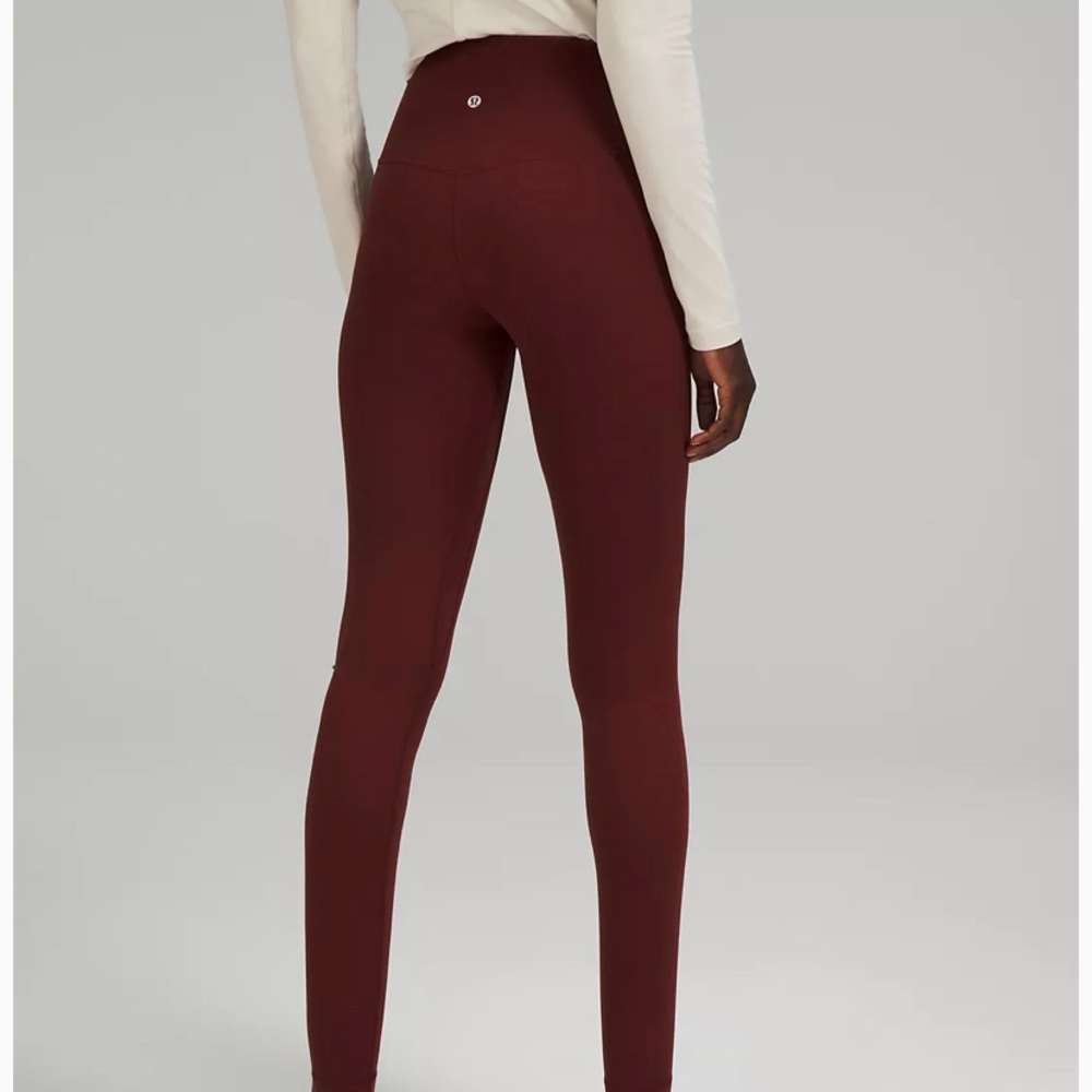 Lululemon 28” Align leggings. RED MERLOT